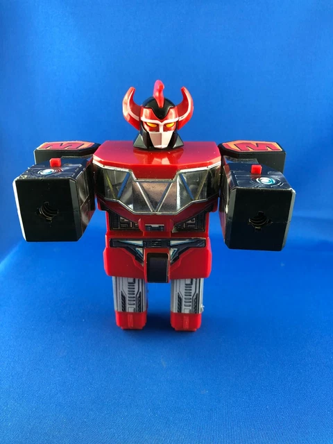 Bandai Mighty Morphin Power Rangers - Megazord Avec 6 Pilotes Et Mini Cristaux - Vintage