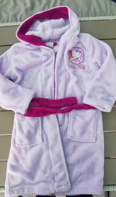Hello Kitty Hooded Girls Dressing Gown Age 4-6 Years