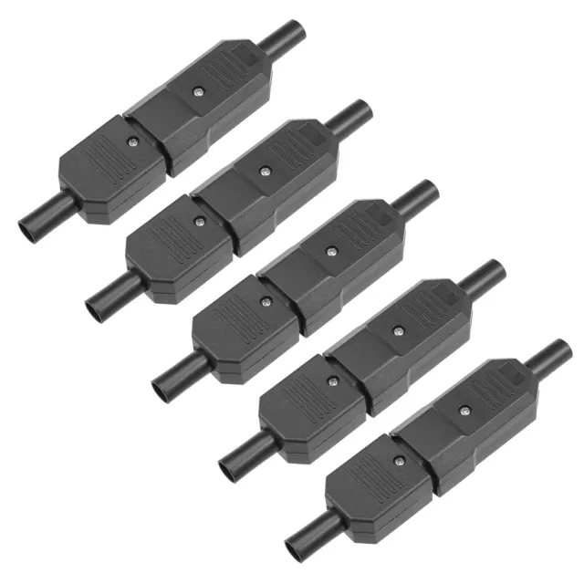 5 Pair AC250V 10A 3P Panel Mount IEC320 C14 Power Socket C13 Adapter Connector