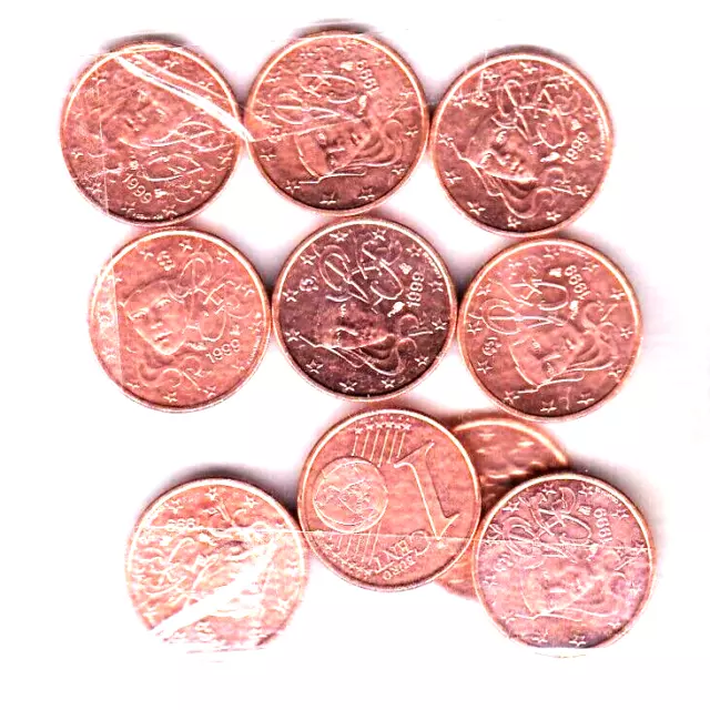 Frankreich - 10 x 1 Cent 1999 - bankfrisch und unzirkuliert