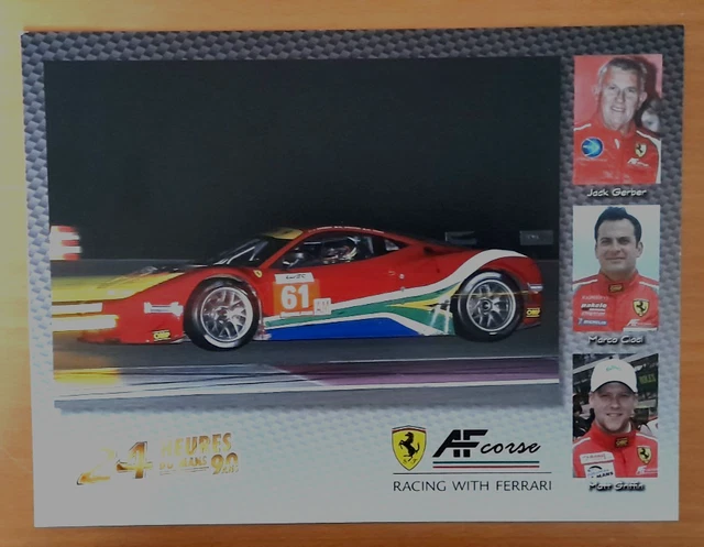 CARTE CARD DEDICACEE 24 Heures Du Mans 2025 Oreca Af Corse #183 Le Mans