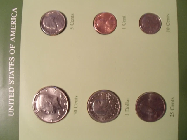 Coin Sets of All Nations United States w/card 1979 - 1989 50 Cent 1989 UNC 2