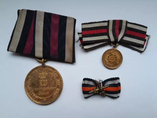 Kriegsdenkmünze 1870 Ordensspange Miniatur Preußen Krieg Frankreich Medaille