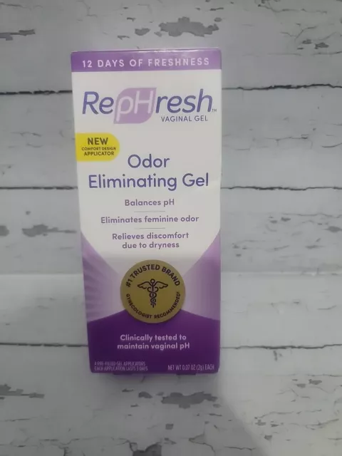 1 RepHresh Eliminador Olor GeL 4 Aplicadores EXP 08/2024 CAJA SELLADA