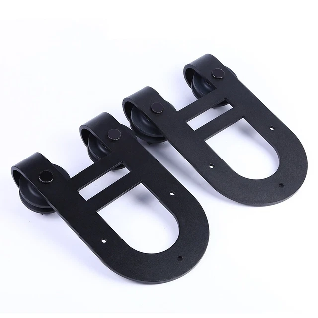 CCJH 4FT-20FT Sliding Barn Door Hardware Kit Track For One/Two Wood Doors