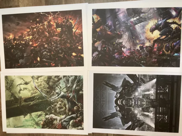 Warhammer Anniversary Art Prints 8 Designs