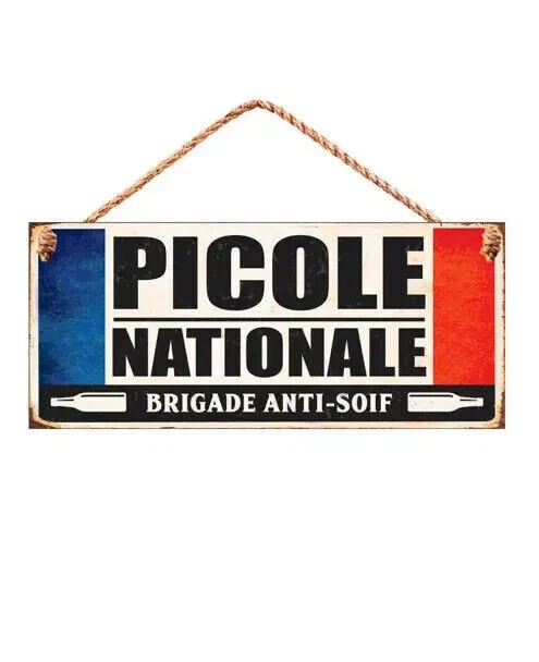 Plaque métal vintage l'apéro recrute, décoration murale de bar, cadeau original thème de l'alcool - France