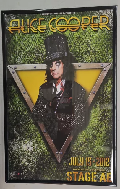 Alice Cooper 2012 Pittsburgh Concert Poster 11 X 17 Framed