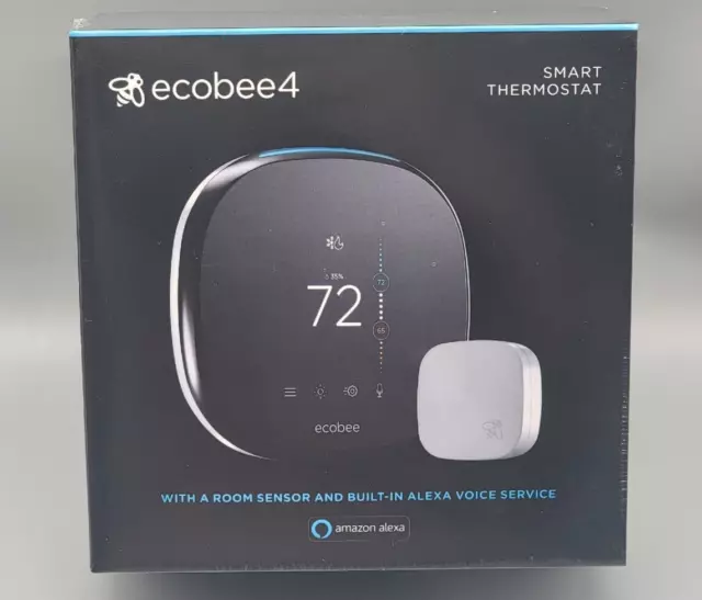Ecobee4 Smart Thermostat w/ Room Sensor & Built-in Alexa FREE SHIPPING Ecobee4 Smart Thermostat w/ Room Sensor & Built-in Alexa FREE SHIPPING