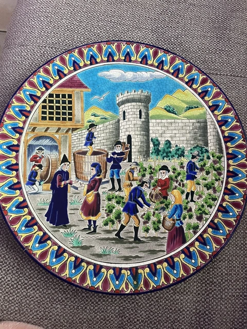 plat mural en ceramique emaille milieu du siecle dernier de longwy edition limit