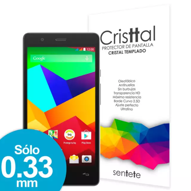 Sentete® bq Aquaris E5 4G / E5s Protector de Pantalla Cristal Templado PREMIUM