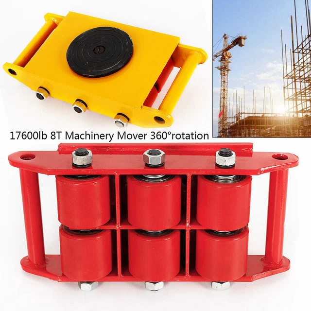 360° Industrial Machinery Mover 8T 12T Heavy Duty Machine Dolly Skate Roller