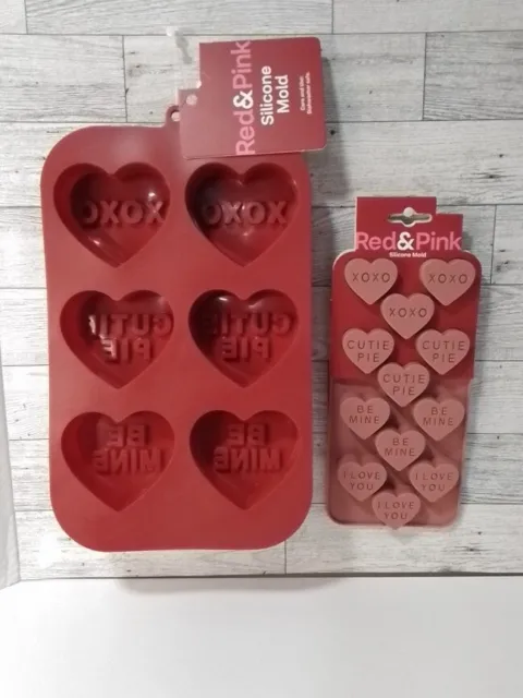 Valentine's Day Large Silicone Heart Message Candy Mold & Bakeware Celebrate It!