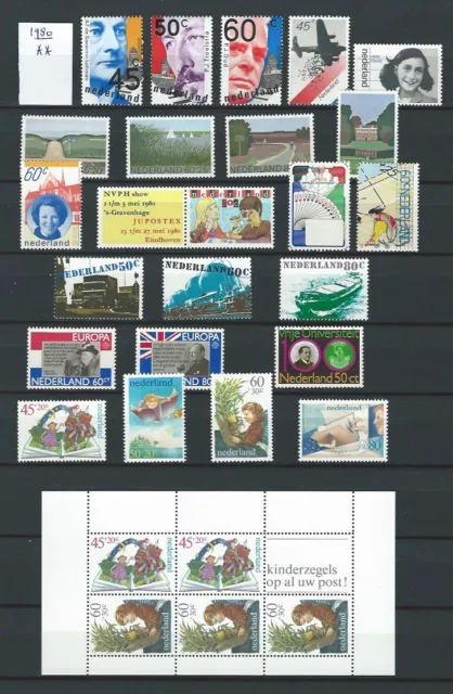 Niederlande Jahrgang 1980 bis 1989 Postfrisch nach NVPH Komplett jaargang