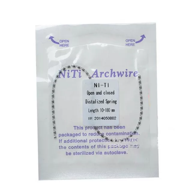 1 Pc/Bag Dental Orthodontic Niti Open&Closed Distalized Coil Spring 0.010*180mm
