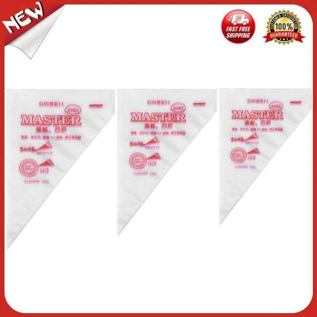 Reino Unido 100 piezas Bolsa de tuberías desechable Boquilla de hielo Fondant Pastel Herramienta de decoración