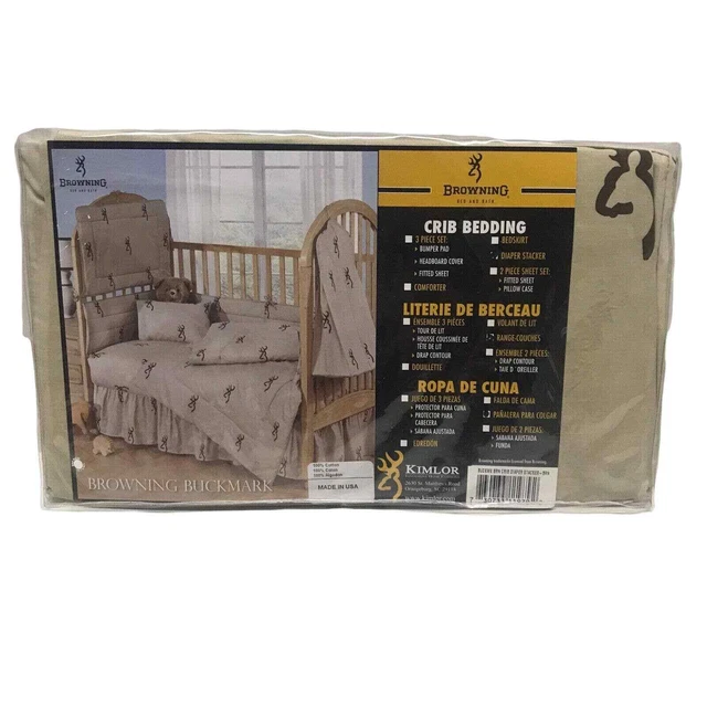NEW Browning Buckmark diaper stacker tan beige baby nursery bedding decor deer