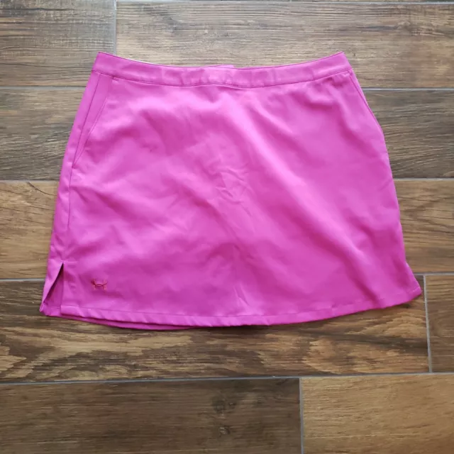 Under Armour UA Skort Womens 8 Pink Performance Golf Lined Loose All Season