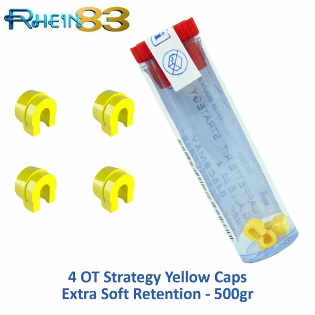 RS Dental Implant 4 OT Strategy Attachment Yellow Silicone Inserts Caps