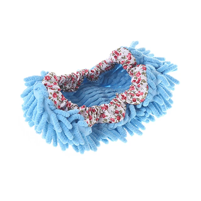 FLOOR POLISHING SOCKS Microfiber Duster Mops Cleaning Slippers Washable