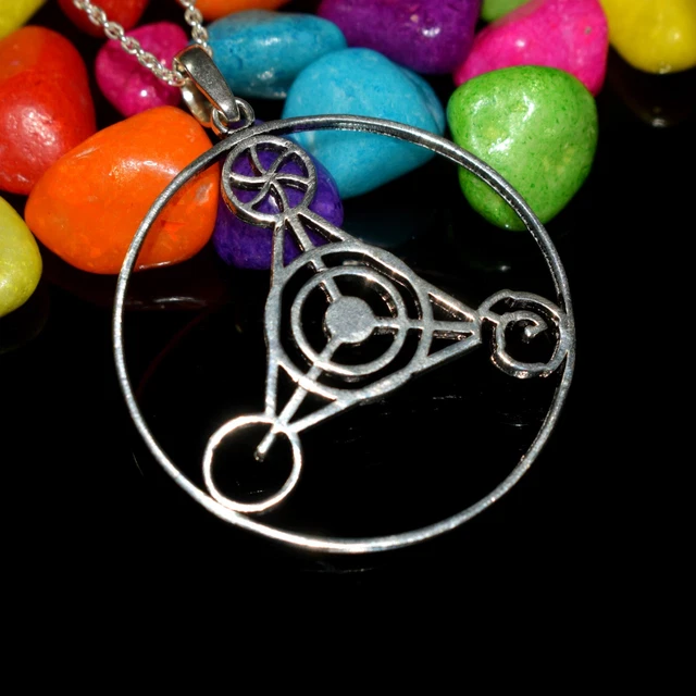 Silver Pendant Sacred Geometry Pendant Bohemian Necklace Ethnic Jewelry Gift