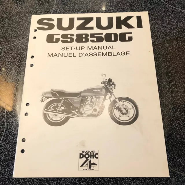 Suzuki Set-Up Manual for GS850G November 1978 Printed in Japan in English