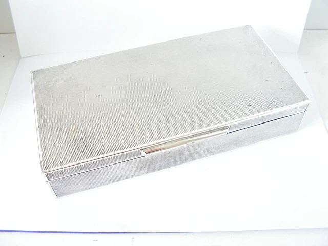 Scatola Sigarette Vintage Art Deco Argento Massiccio .835 Gino Bicchelli Firenze Italia