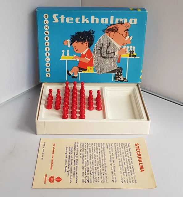 VERO SCHWEDISCHES STECKHALMA Solohalma Reisespiel Denkspiel Logigspiel ...