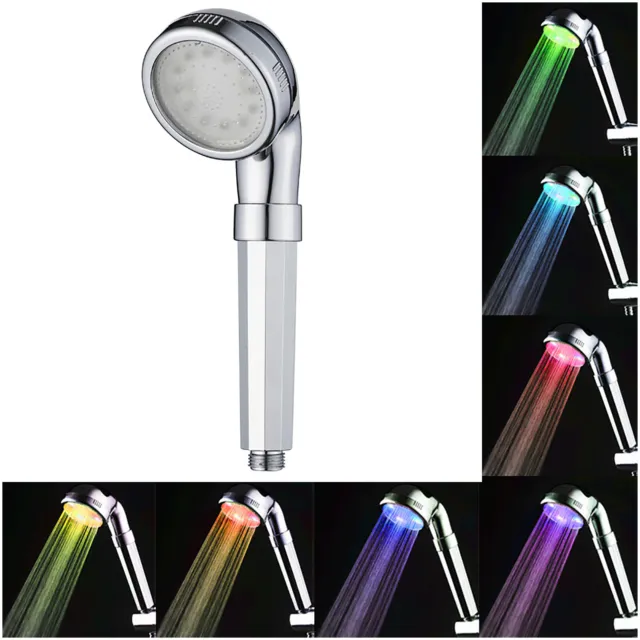 Led Shower Head 7 Colors Light Changing Automatically Handheld Led Showerhead