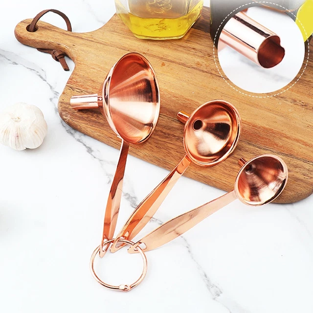 Stainless Steel Oil Leak Proof Three Piece Set With Handle And Conical Funnel