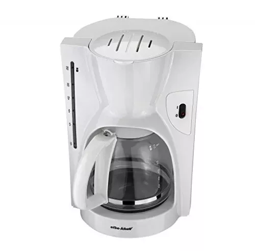Efbe-Schott 12 Tassen Kaffeemaschine | Kaffeeautomat Weiß mit Glaskanne