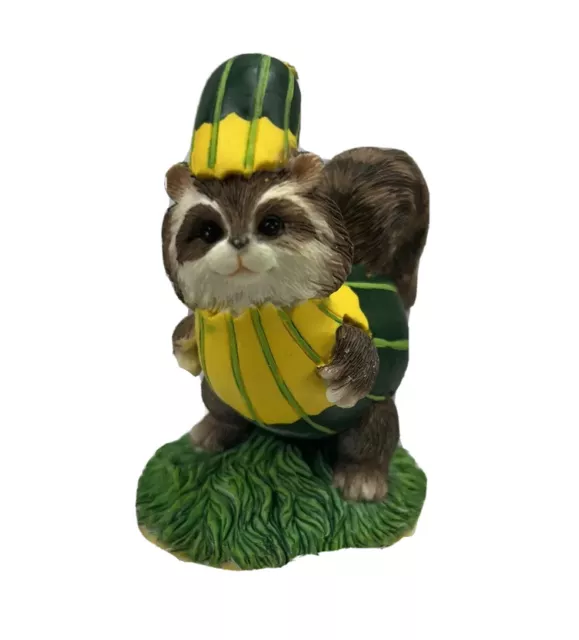 Charming Tails Reginalds Gourd Costume 85 Fitz Floyd Racoon Fall Halloween Autum