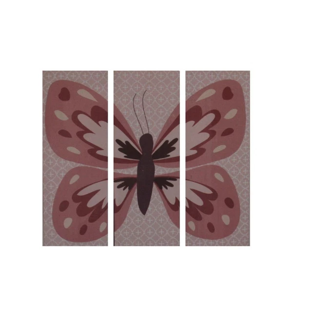 CoCaLo Baby Emilia Pink Canvas Baby Girl Nursery Butterfly Wall Decor  3827