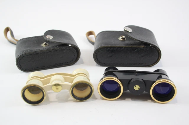 2 gafas/binoculares vintage 'His & Hers' 2,5x25 de ópera de la URSS con estuches FUNCIONAN 2 gafas/binoculares vintage 'His & Hers' 2,5x25 de ópera de la URSS con estuches FUNCIONAN