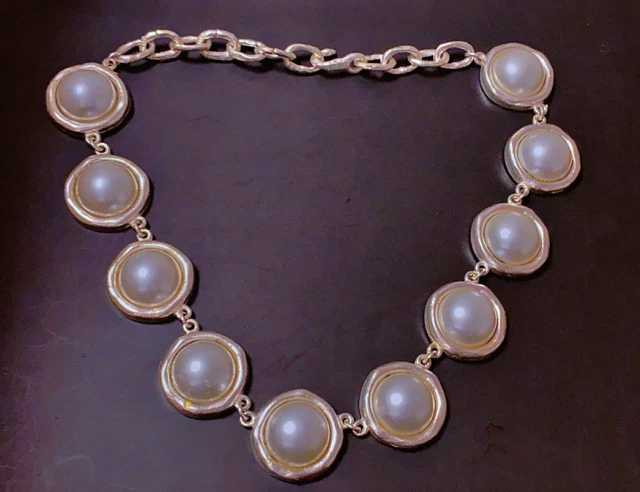 Collier Vintage Signé Nelly Biche De Bere - Argenté - Métal - Ancien