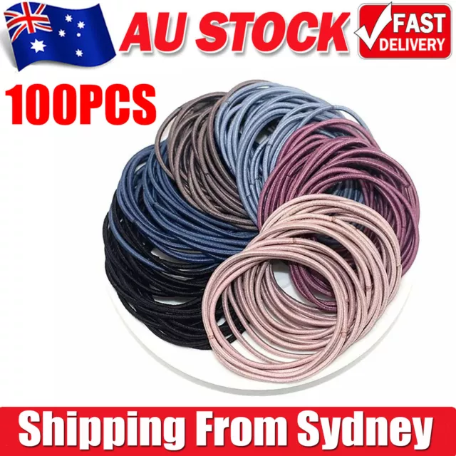 100PCS HairBands Ties Hair Elastic Scrunchies Women Girls Accessories bands band