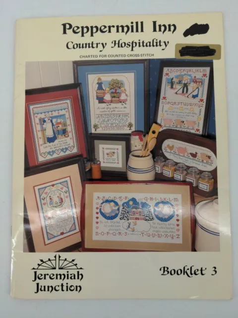 VTG Jeremiah Junction Peppermill Inn Country Hospitality Cross Stitch Booklet 3