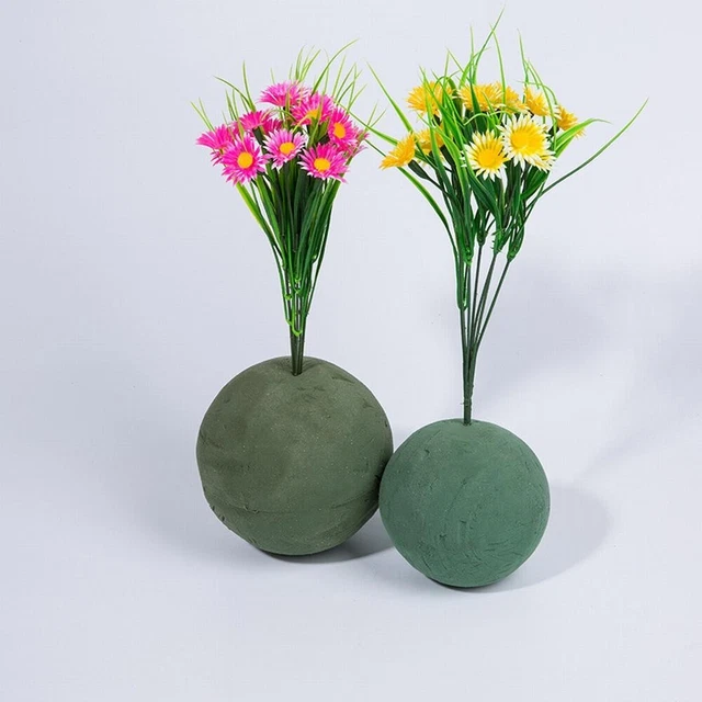 Boule ronde en mousse florale verte mousse humide pour arrangements floraux 9/12