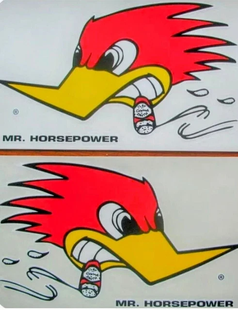 Soporte Rueda Moto Pegatinas De Hot Rod Rat Fink - Pack De 2, Color Rojo, Estilo Gráfico Brillante, Para Motociclistas Pegatinas Armas Moto