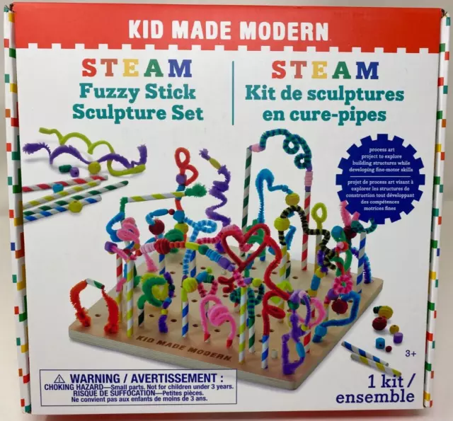  KID MADE MODERN Fuzzy Stick Sculpture Steam Craft Kit