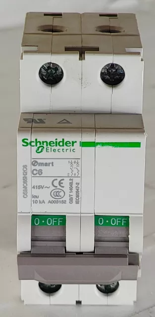 Schneider OSMC65H2C6 6A 480VAC 2Pole Circuito Breaker