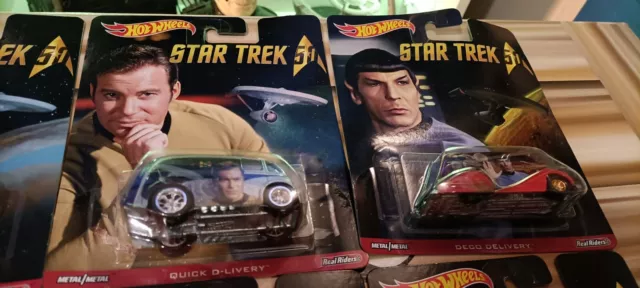 Star Trek 50 Hot Wheels Real Riders Full Set Of 6 50th Anniversary Metal Toy Car 3