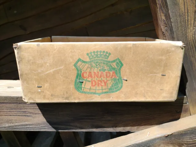Vintage Cardboard Canada Dry Bottling Case