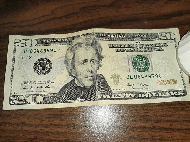 Very Rare 2009 $20 Twenty Dollar Bill Star ✯ Note San Francisco Frb Jl06489590✯