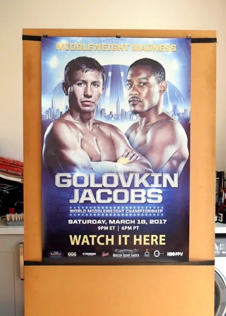 GENNADY GOLOVKIN vs. DANIEL JACOBS : Original HBO CCTV Boxing Fight Poster 30D