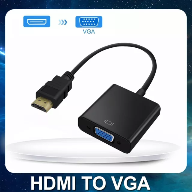 HDMI Male to VGA Female Video 1080P Adapter Cable Converter Chipset Built-in