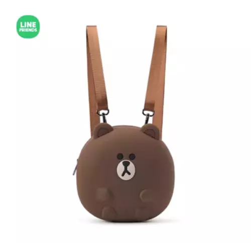 AUTHENTIC LINE FRIENDS Brown Bear/ Cony Bunny Silicone Crossbody Bag $32.66  - PicClick