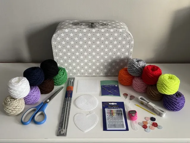 Starter Knitting Kit Beginner Knitting Kit Stars Case With Wools And Needles