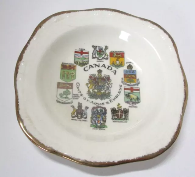 Vintage Alfred Meakin England Plate Canada Coats-of-Arms Plate / Bowl