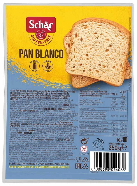 Pan Blanco pain blanc sans gluten 250 g Schar